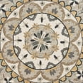 thumbnail image 2 of 4â€™ Round Gray and Ivory Floral Bloom Area Rug, 2 of 3