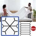 thumbnail image 7 of UHIAGREE Bed Sheet Straps Clips,6 pcs Adjustable 2 Way Fitted Bed Sheet Holders for Corners(Black), 7 of 7