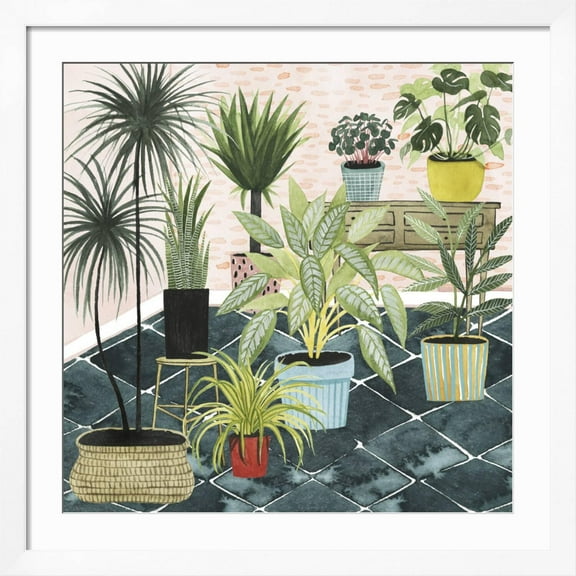 Art.com Modern Jungle II Art Print by Grace Popp, White Frame Wall Art, 38" x 38"