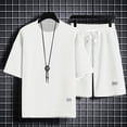 thumbnail image 1 of WILLBEST Traje Deportivo Informal de Manga Corta de Verano para Hombre, Traje de Dos Piezas con Camisa Holgada y Pantalones Cortos, 1 of 7