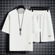 thumbnail image 1 of WILLBEST Traje Deportivo Informal de Manga Corta de Verano para Hombre, Traje de Dos Piezas con Camisa Holgada y Pantalones Cortos, 1 of 7