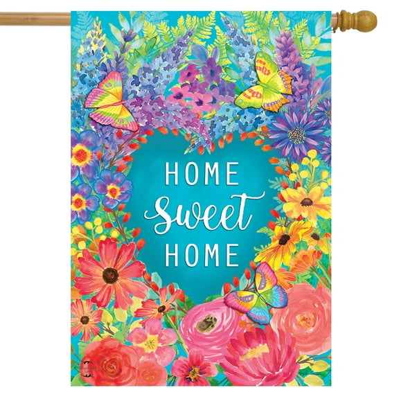 Briarwood Lane Floral Home Sweet Home Spring House Flag