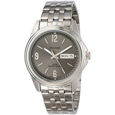 - pulsar men's pv3001 analog display japanese quartz silver watch