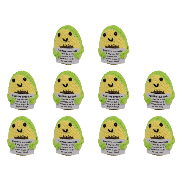 10uds. Juguete de patata de punto con tarjeta positiva Muñecas de ganchillo inspiradoras Regalos de alegría (K)