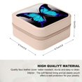 thumbnail image 2 of Shiartex Butterfly Hologram PU Leather Jewelry Box for Necklace, Ring, Earring Storage, Mother's Day Gift Pink, 2 of 5