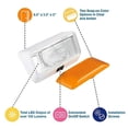 thumbnail image 1 of Lumitronics RV 12V LED Exterior Porch Light with On/Off Switch - Removable Clear & Amber Lenses (White), 1 of 5