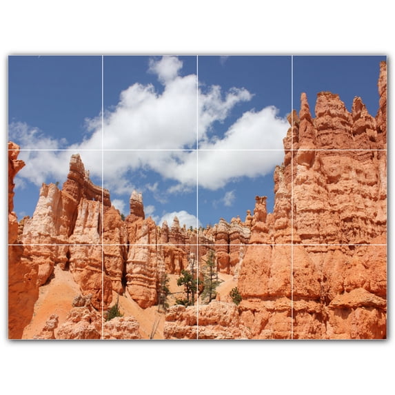 Picture-Tiles.com: Canyon Ceramic Tile Wall Mural WAL500320-43M. 24"W x 18"H using (12) 6" x 6" Ceramic Tiles-Satin Finish