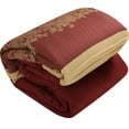thumbnail image 3 of Nanshing Halo 7 Piece Traditional Comforter Set, Red Gold, King, 3 of 7