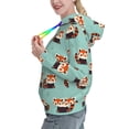thumbnail image 2 of Xecao Fox Pattern Hoodies for Women Sweatshirts Long Sleeve Sweatshirts Pullover Outfits with Pocket-Small, 2 of 7