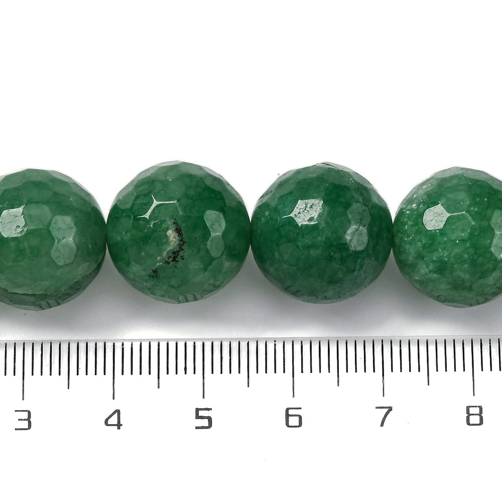2strands Dyed White Beads Strands Faceted Round Green 15~16mm Hole: 1.5mm about 25pcs/strand 15.55''(39.5cm)