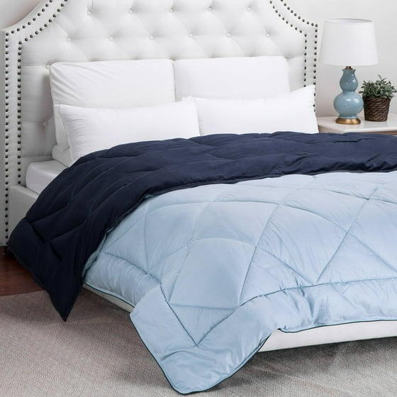 Twin Reversible Comforter Duvet Insert With Corner Ties Quilted Twin Reversible Comforter Duvet Insert With Corner Ties Quilted Down Alternative Diamond Sching Navy