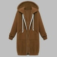 thumbnail image 2 of Women's Winter Plus Size Hooded Coat Loose Fit Fashion Top Outerwear For Cold Weather, 2 of 3