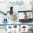 thumbnail image 4 of Kit de Microphone USB, VeGue 192kHz/24Bit ing Podcast PC Micro à Condensateur pour Ordinateur, Jeu, YouTube Vidéo, 4 of 5