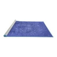 thumbnail image 2 of Ahgly Company Machine Washable Indoor Rectangle Oriental Blue Industrial Area Rugs, 7' x 9', 2 of 4
