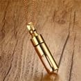 thumbnail image 2 of Vnox Urn Necklace for Ashes, Openable Glass Vertical Bar Cremation Keepsakes Necklace for Ashes, Gold Stainless Steel Urn Jewelry for Men, 2 of 7