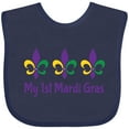 thumbnail image 3 of Inktastic My 1st Mardi Gras Fleur De Lis Boys or Girls Baby Bib, 3 of 4