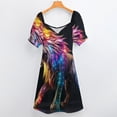 thumbnail image 6 of Colorful Neon Lion Short Sleeve Dress Clothes Women's Summer Dress Elegant Dress Daily Dresses For Woman, 6 of 9