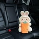 thumbnail image 2 of Caja de pañuelos de peluche suave para coche, papelera con bonitos animales de peluche, correas elásticas universales Conejo, 2 of 3