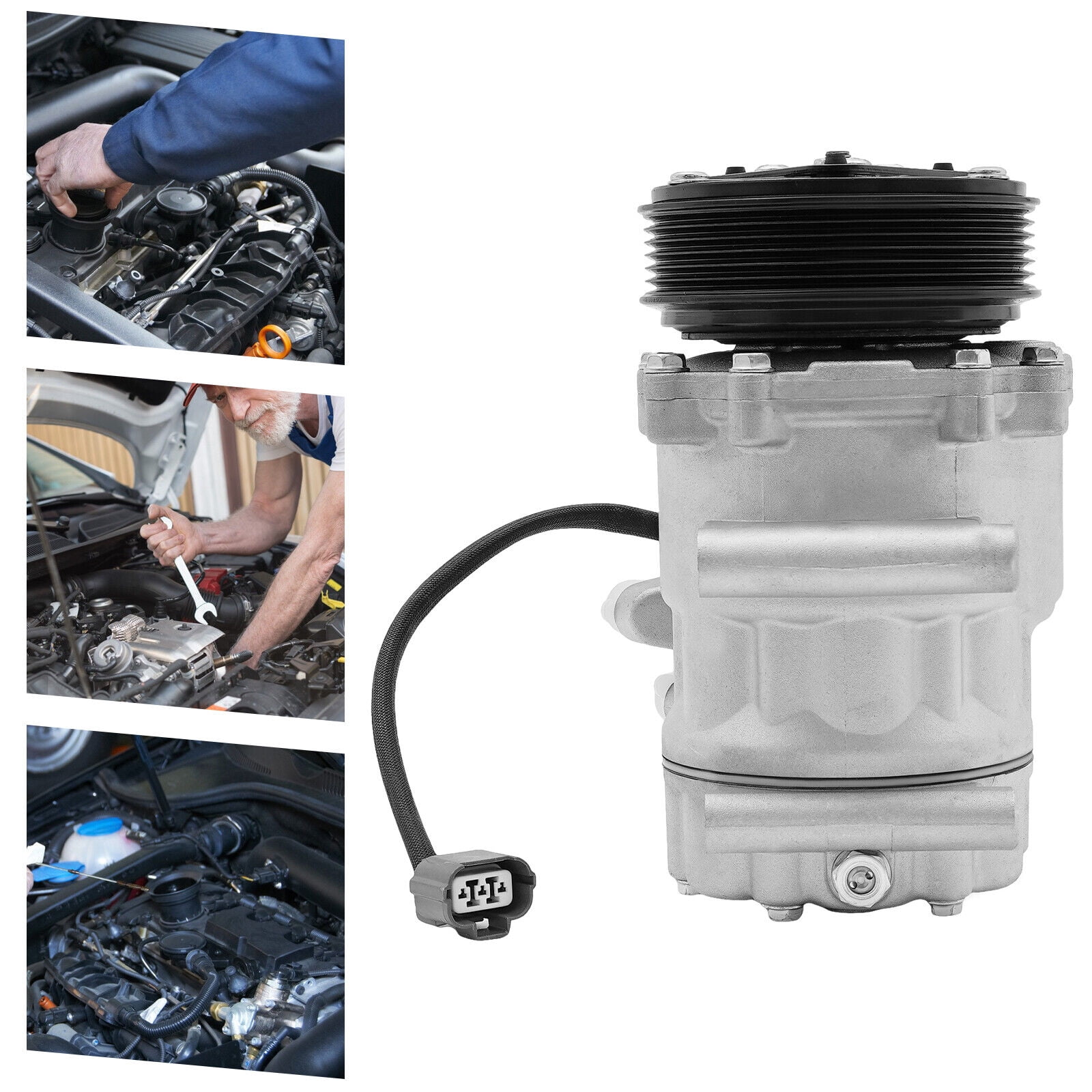 125W A/C Compressor Fits 2002-2005 Honda Civic 1.7L L4 AC Air Conditioning Compressor for Cars, SUVs