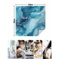 thumbnail image 5 of nqOlkjepod Marble Blue Teal Cloth Napkins Set of 4 Reusable Dinner Napkins, Modern Aesthetics Ink Painted Cocktail Napkin Washable Table Napkins for Wedding/Holiday Party/Baby Shower 20"x20", 5 of 8