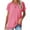 Pink, variant on Fesfesfes Shirt Women Solid Color Short Sleeve Casual Round Neck Side Split Fashion T Shirt Short Sleeve Round Neck Top Womens Graphic T Shirts L(US:8)