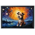 thumbnail image 2 of Bul Terrier Dog Canvas Van Gogh Starry Night Wall Art Gifts Canvas Wall Art Frame Music Artist Customized Canvas Framed Photo Art Work For The Bedroom(Gifts For Dog Lover ), 2 of 6