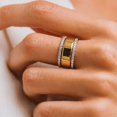 thumbnail image 3 of Posh Tech 2-Pack Sterling Silver Smart Ring Stack, Size 6, 3 of 4