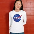 thumbnail image 4 of NASA Meatball Logo Women's Long Sleeve T-shirt Iconic American Astronaut Space Souvenir, 4 of 7