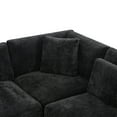 thumbnail image 4 of Christopher Knight Home Modern 7-Piece Modular Sectional Sofa with Ottoman and Pillow Back, Black, 4 of 12