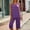 Purple, variant on MGDXOX Women's 2 Piece Sleeveless Pleated Tank Top & Capri Pants Pajama Set Soft Breathable Loungewear Sleepwear Purple XL