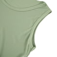 thumbnail image 7 of Endives Women's Cotton Tank Top Fitness Round Neck Wrapped Camisole Top Vest Basic Layer Tank Top Sport Wear Light Green, 7 of 7