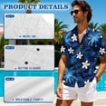 thumbnail image 5 of Uorisanigo Hawaiian Plumeria Matching Outfits for Couples Men's Short Sleeve Shirt Hawaiian Beach Shirts and Women's Summer Dress Sleeveless A-Line Crewneck Beach Party Sundress, 5 of 8