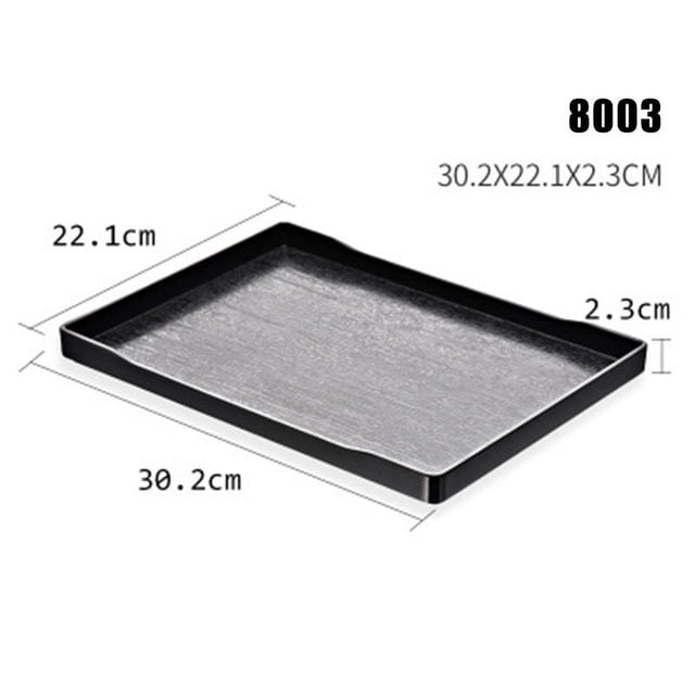 Serving Tray Rectangular Plastic Tray Food Serving Trays for Restaurant Home Hotel Trays Durable(White 8000)