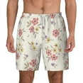 thumbnail image 3 of Uemuo Floral Pattern Mens Swim Trunks Quick Dry Board Shorts with Mesh Lining, Stretch Beach Shorts Quick Dry No-Chafing Board Shorts-Medium, 3 of 9