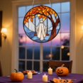 thumbnail image 5 of DVKOVI Halloween Suncatcher Stained Glass Window Hanging Decor Aesthetic Wall Decor Garden Sun Catchers Silver A, 5 of 7