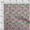 thumbnail image 2 of oneOone Cotton Jersey Fuschia Pink Fabric Asian Chinese Craft Projects Decor Fabric Printed By The Yard 58 Inch Wide, 2 of 4