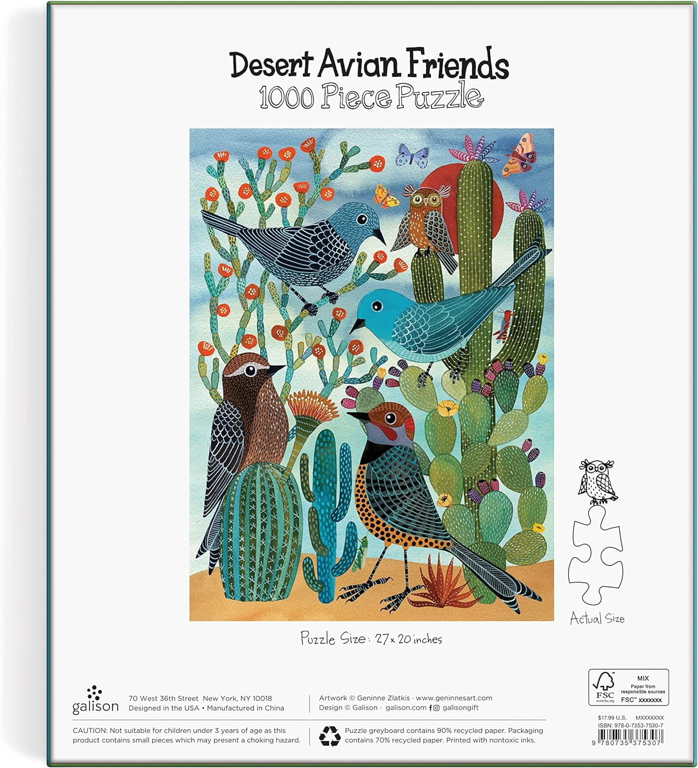 Desert Avian Friends 1000 Piece Puzzle