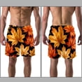 thumbnail image 3 of luoweisi Men's Beach Shorts Quick Dry Swim Trunks with Mesh Lining Maple Leaf L, 3 of 5