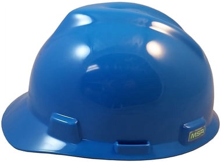 MSA V-Gard Cap Style Hard Hats w/FasTrac III Suspensions and Handy Tote Bag - Blue