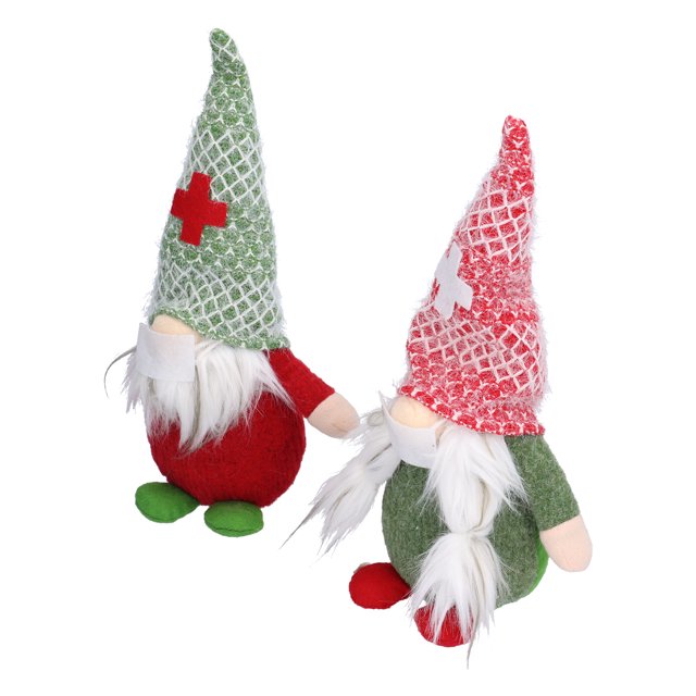 Muñecas sin rostro de Papá Noel, 2 piezas de muñecos navideños de Papá Noel sin rostro, muñecos de peluche navideños multifuncionales