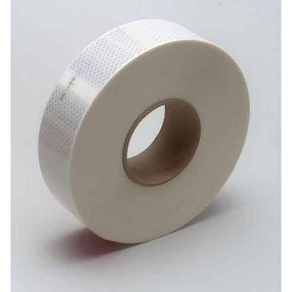 Safe Way Traction 2" x 6' Roll 3M Diamond Grade Conspicuity Solid White Reflective Safety Tape 983-10