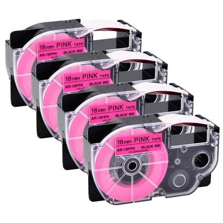 GREENCYCLE 4 Pack Compatible for Casio XR-18FPK XR18FPK Black on Fluorescent Pink Label Tape for KL-120 KL-430 KL-750 KL-780 KL-820 KL-P1000 KL-2000 KL-7000 Label Maker 18mm 3/4 Inch x 5.5m 18 Feet GREENCYCLE 4 Pack Compatible for Casio XR-18FPK XR18FPK Black on Fluorescent Pink Label Tape for KL-120 KL-430 KL-750 KL-780 KL-820 KL-P1000 KL-2000 KL-7000 Label Maker 18mm 3/4 Inch x 5.5m 18 Feet