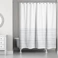 thumbnail image 2 of Creative Products Textured Soft Blue Stripes 71x74 Shower Curtain, 2 of 2