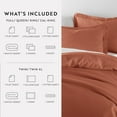 thumbnail image 2 of Noble Linens 8 Piece Solid Duvet Bundle in Clay, Full, 2 of 5
