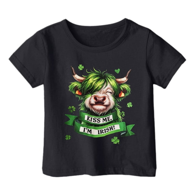 TZEWGL Chemise Décontractée pour Enfant Imprimée à Manches Courtes Col Ras du Cou Vêtements pour Enfants Taille 18-24 m