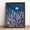 purple, variant on 12x16in Framed Purple Wildflower Wood Print, Wooden Frame & Backing, Dark Blue Background Lavender Daisy Wall Art for Cottagecore Farmhouse Decor