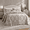 Taupe Mauve-Extra Wide Super King (128" x 120"), variant on Soft Green Extra Wide Super King (128" x 120") Jacquard Damask Bedspread Set