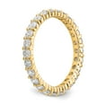 thumbnail image 4 of 14K Yellow Gold Ring Band Eternity Diamond Round 1.5CT Shared Prong , Size 5, 4 of 4