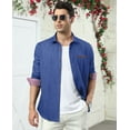 thumbnail image 3 of sogami Men's Denim Shirts Long Sleeve Casual Button Down Shirt Regular fit, 3 of 6