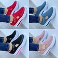 thumbnail image 5 of CQONEPT Casual Mesh Sneakers,Women's Knitting Flat Shoes Comfortable Walking Shoes Comfort Loafers Breathable Mesh Female Lightweight Athletic Casual Gym Slip on Sneakers Size 6 Pink, 5 of 5